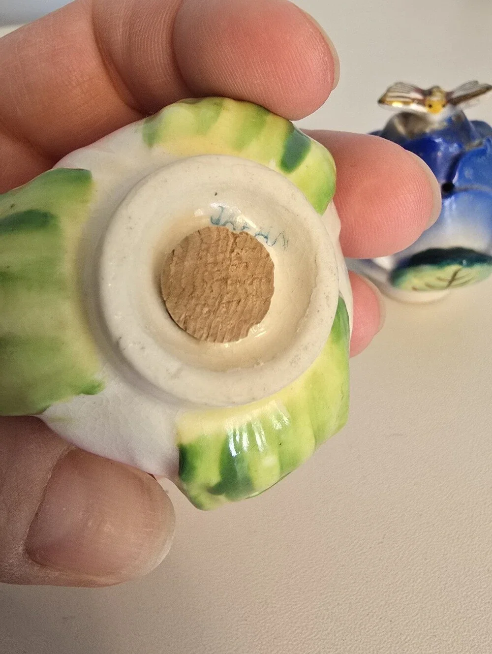 Vintage Ceramic Porcelain? Rose Buds with Butterfly Salt & Pepper Shakers Japan